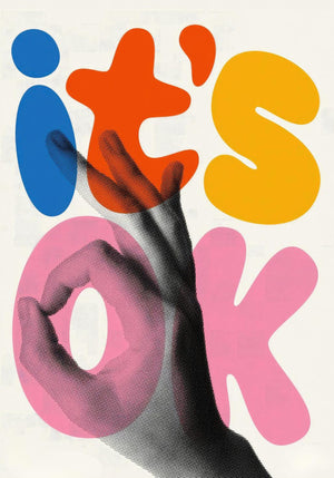 Es ist in Ordnung - Retro Abstrakte Pop-Art