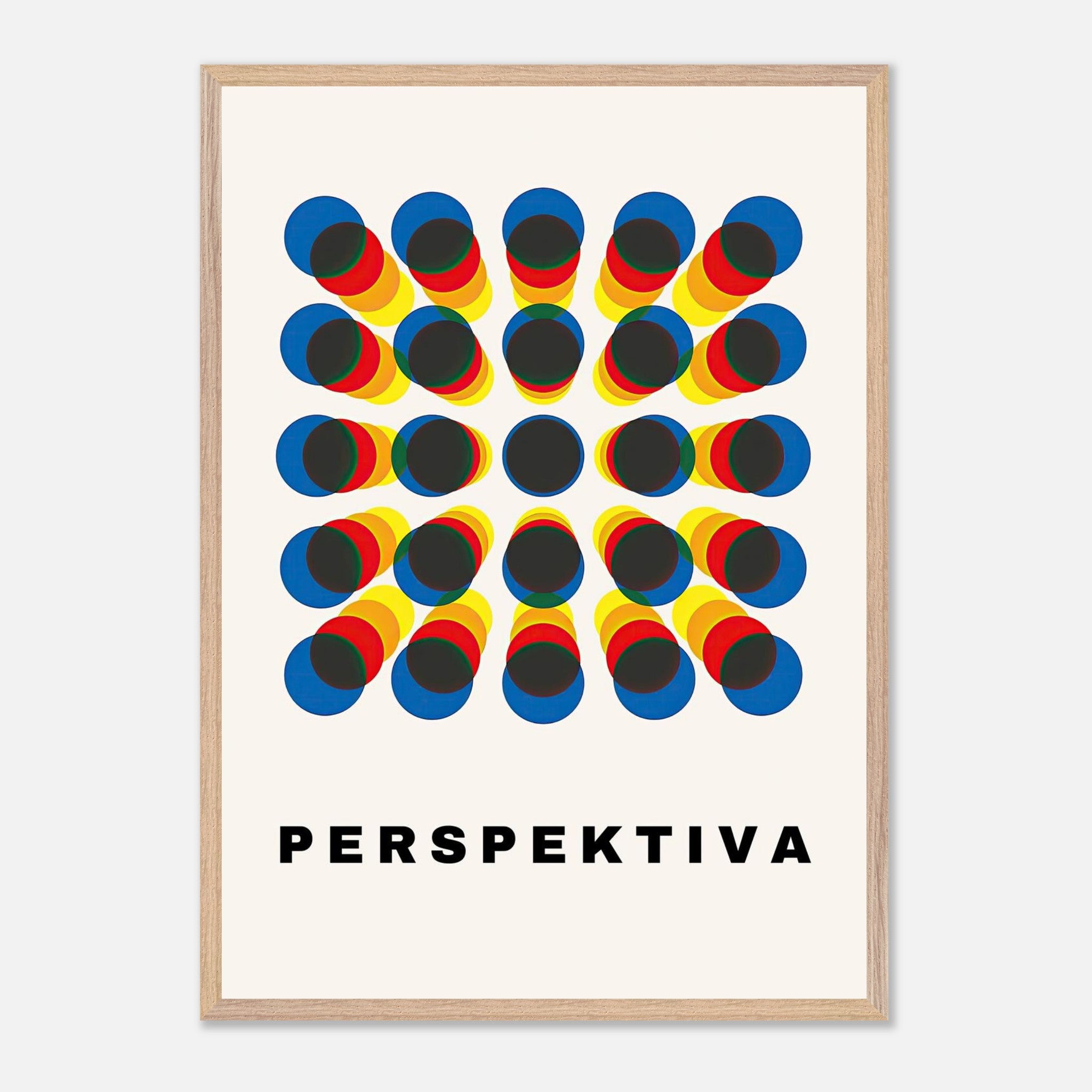 Perspective Abstract Art Vintage Framed Print featuring geometric design and bold colors, adding modernity to your space.