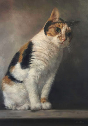 Realistic Cat Portrait Painting