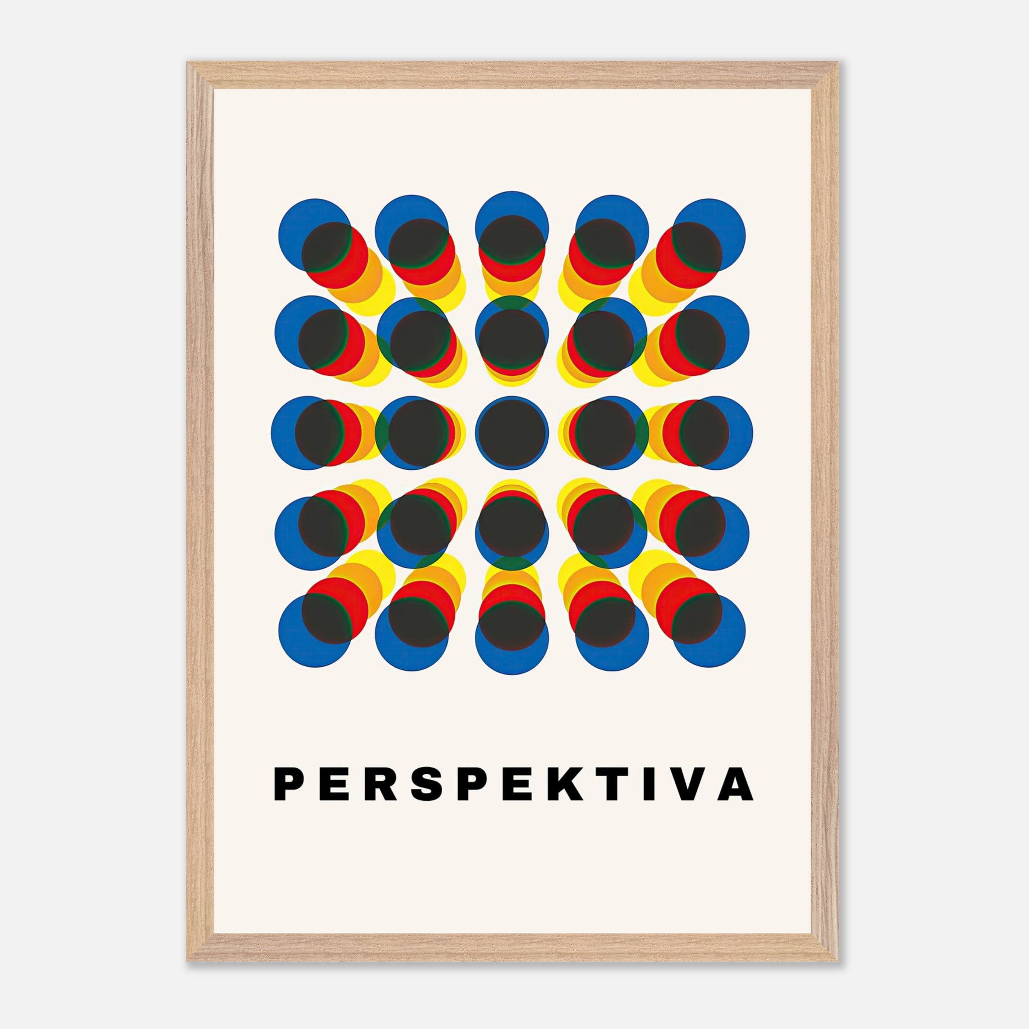 Perspective Abstract Art featuring vibrant colors and geometric patterns in a modern frame.
