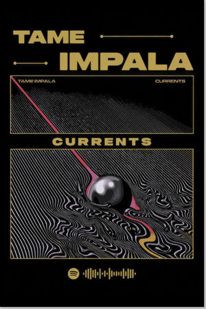 Póster de metal de Tame Impala Currents