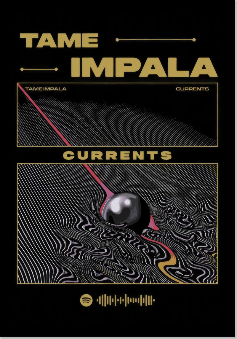 Póster de metal de Tame Impala Currents