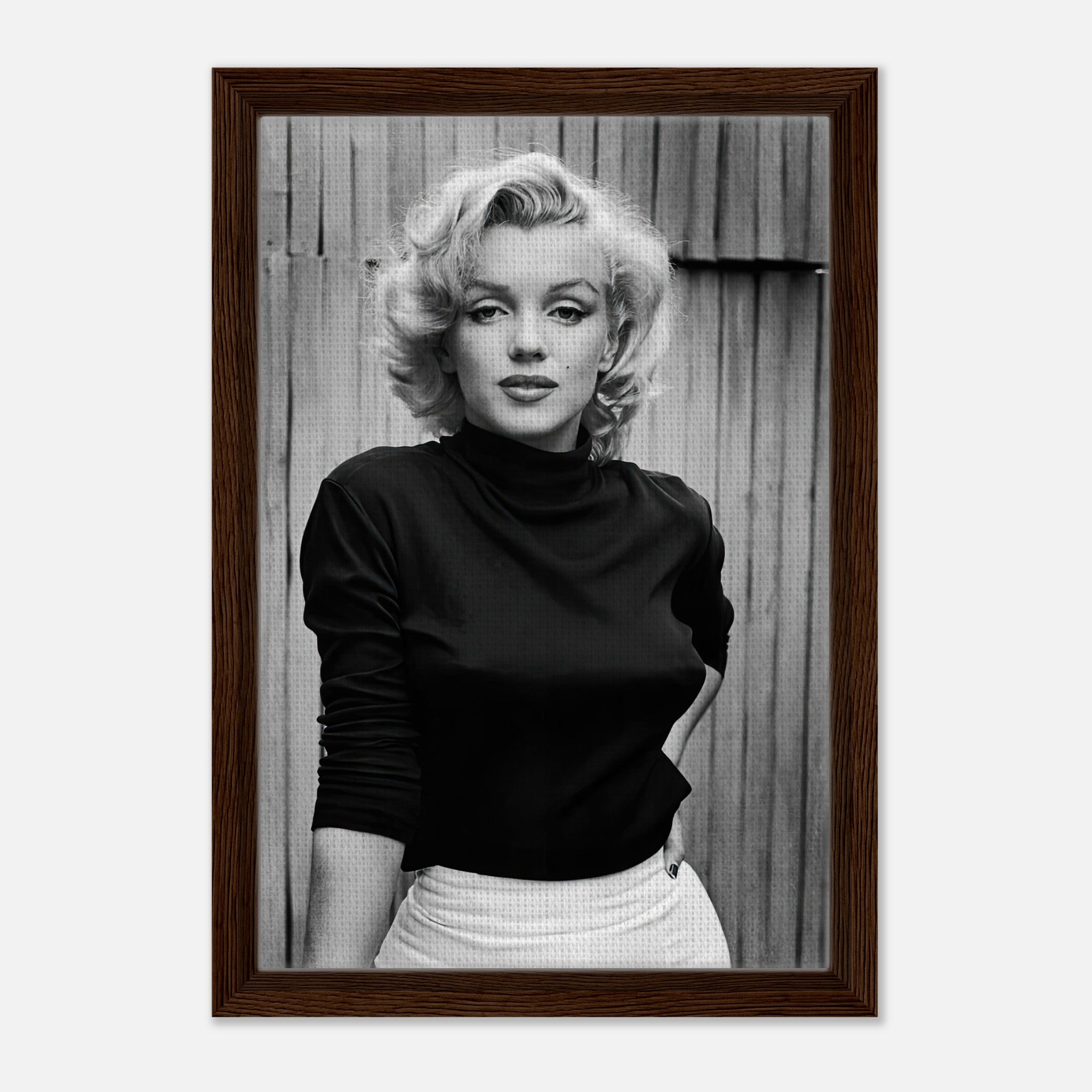 Marilyn Monroe portrait framed canvas print showcasing timeless elegance and Hollywood charm.