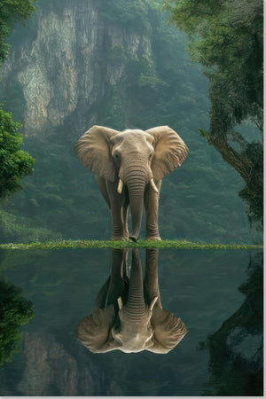 Portrait d'Éléphant de la Jungle