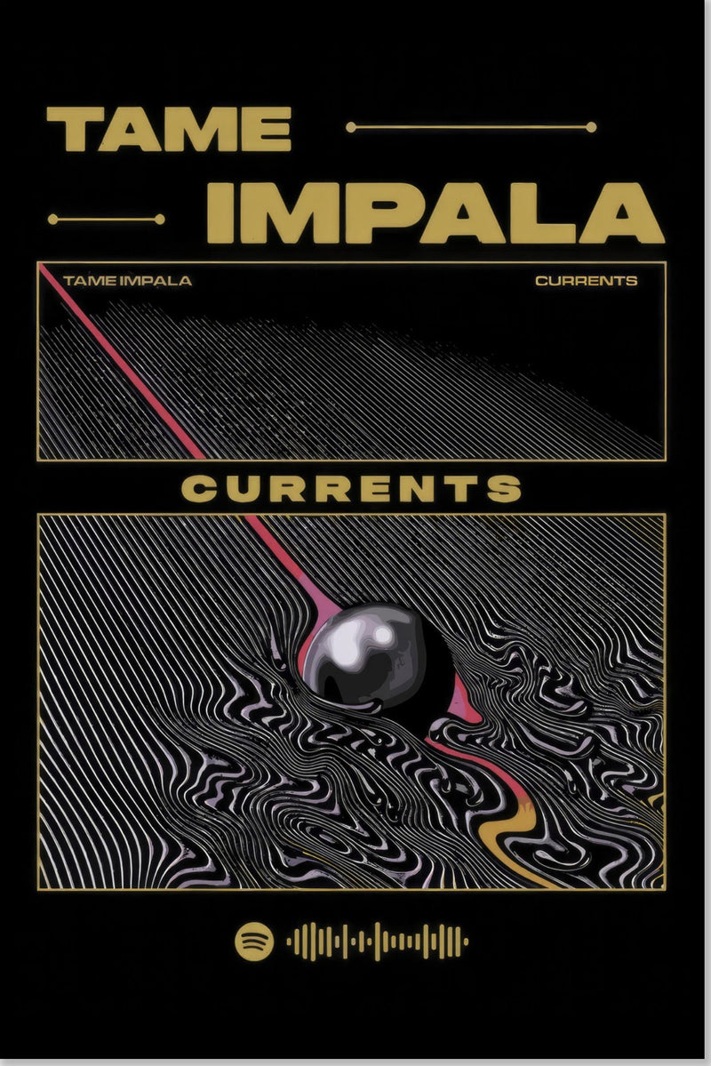 Póster de metal de Tame Impala Currents