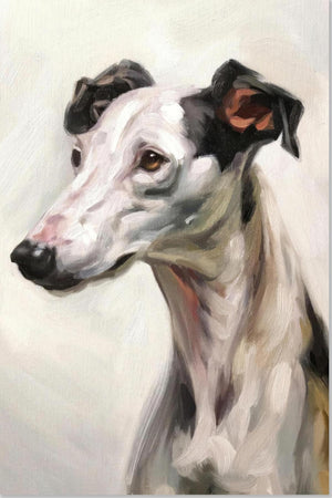 Greyhound Hund Gemälde