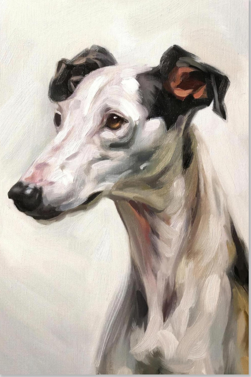 Greyhound Hund Gemälde