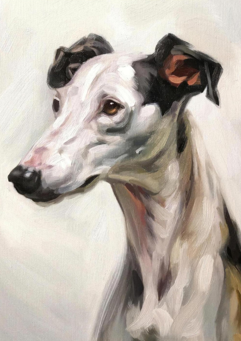 Greyhound Dog Painting - Light