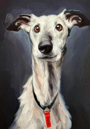 Greyhound Dog Painting