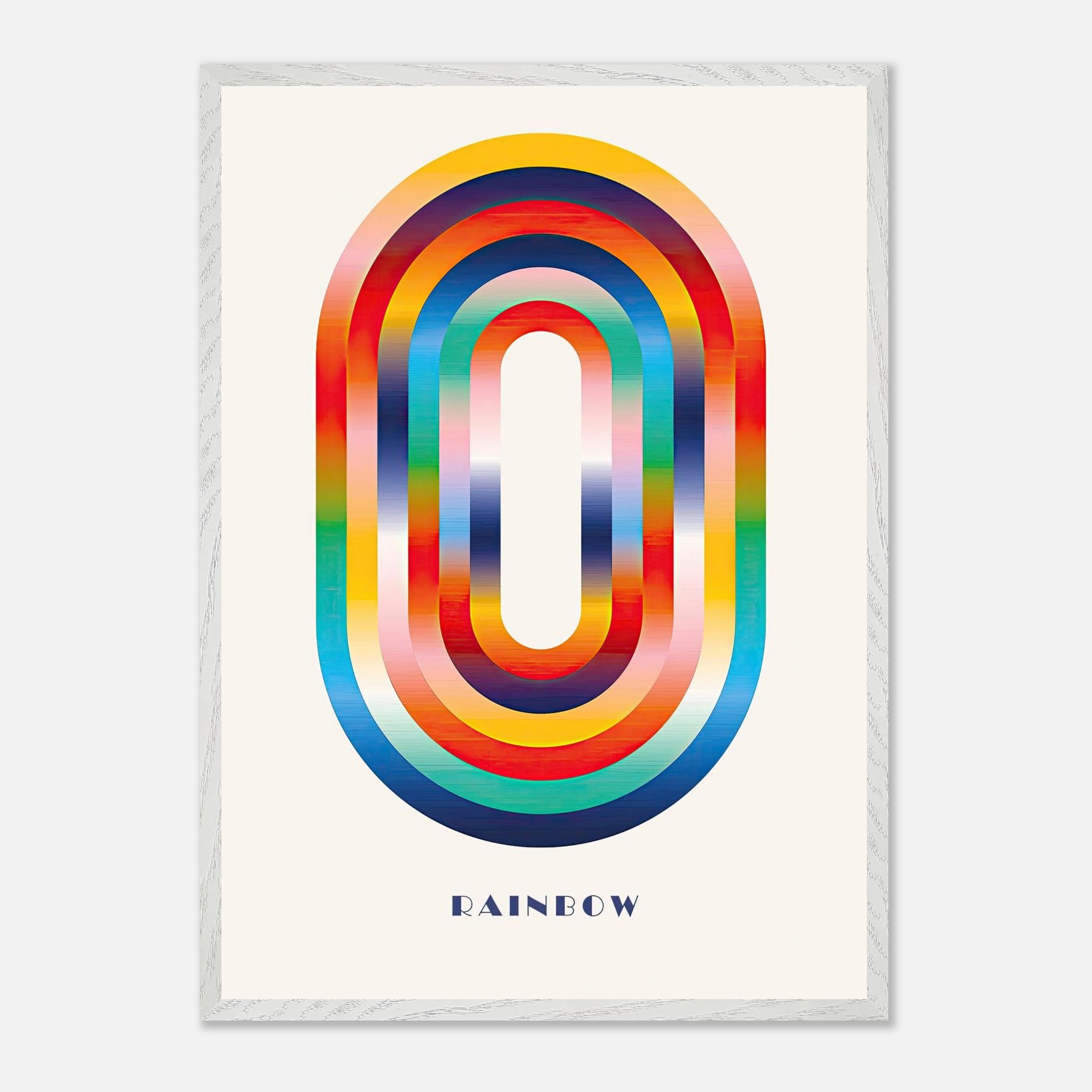Colorful abstract geometric art with rainbow arcs, featuring vibrant hues and a captivating design.