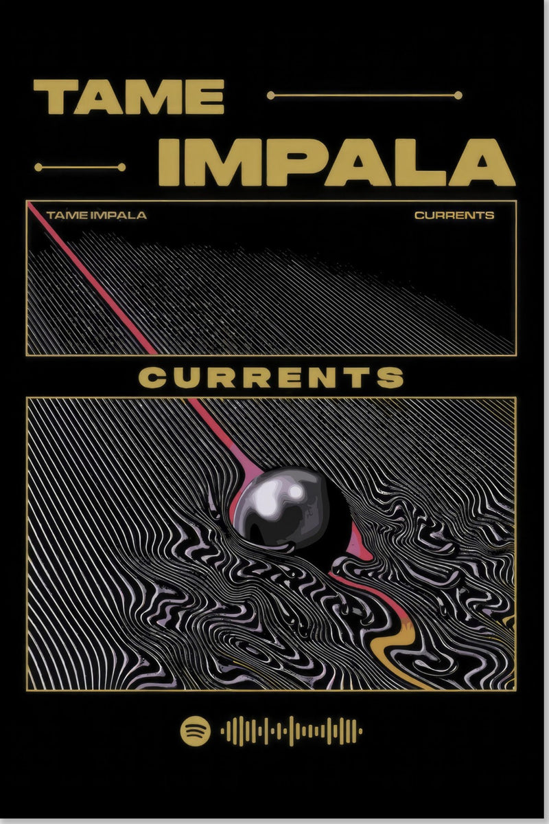 Póster de metal de Tame Impala Currents