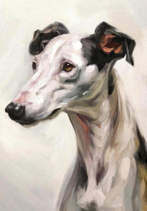 Greyhound Dog Painting - Light