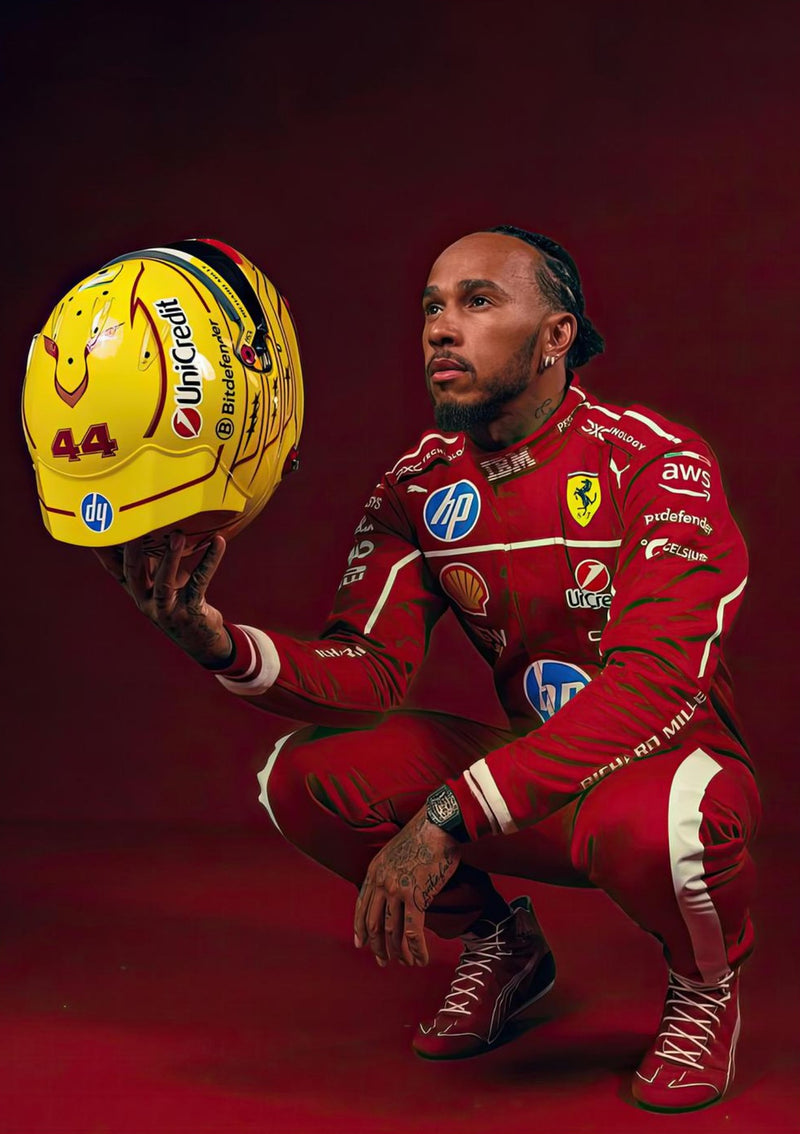 Lewis Hamilton - 44 Ferrari Helm