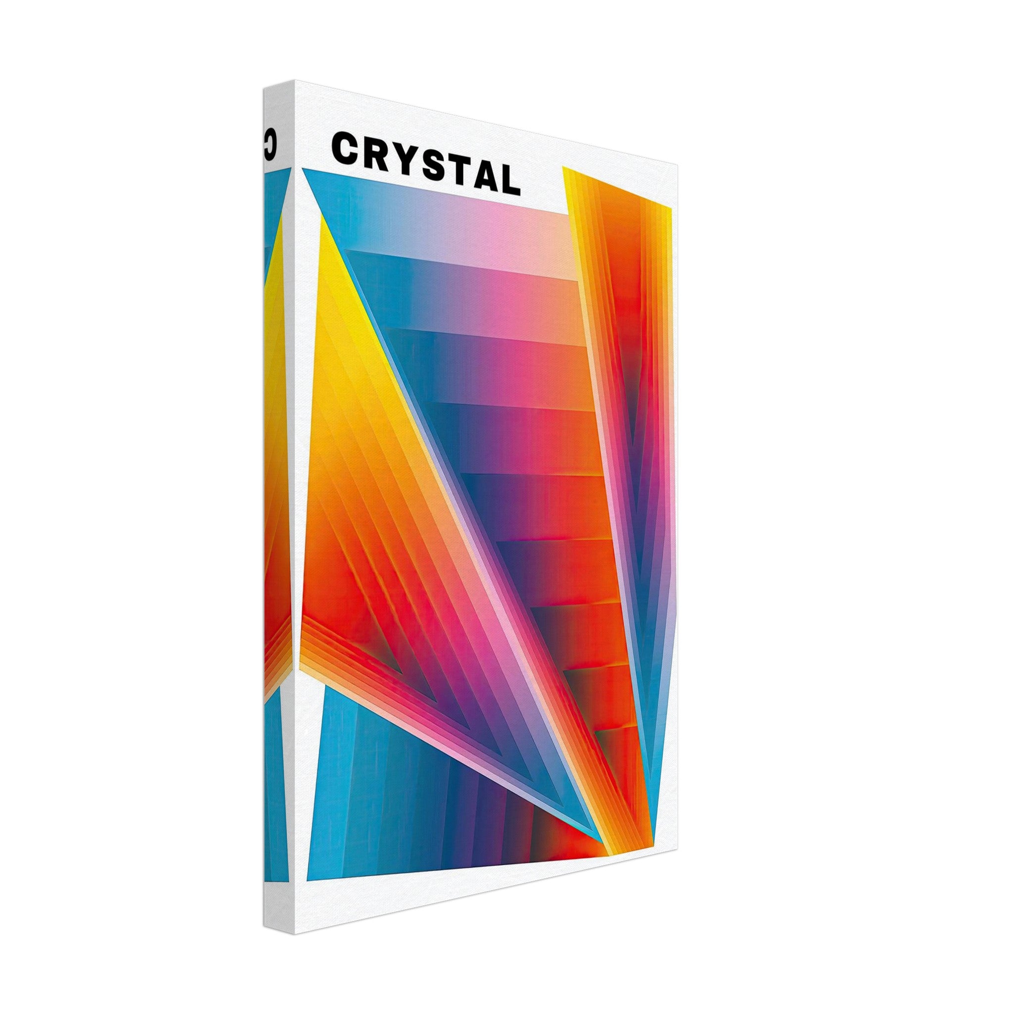 Colorful Crystal Abstract Art canvas print featuring bold geometric shapes and vibrant gradients.