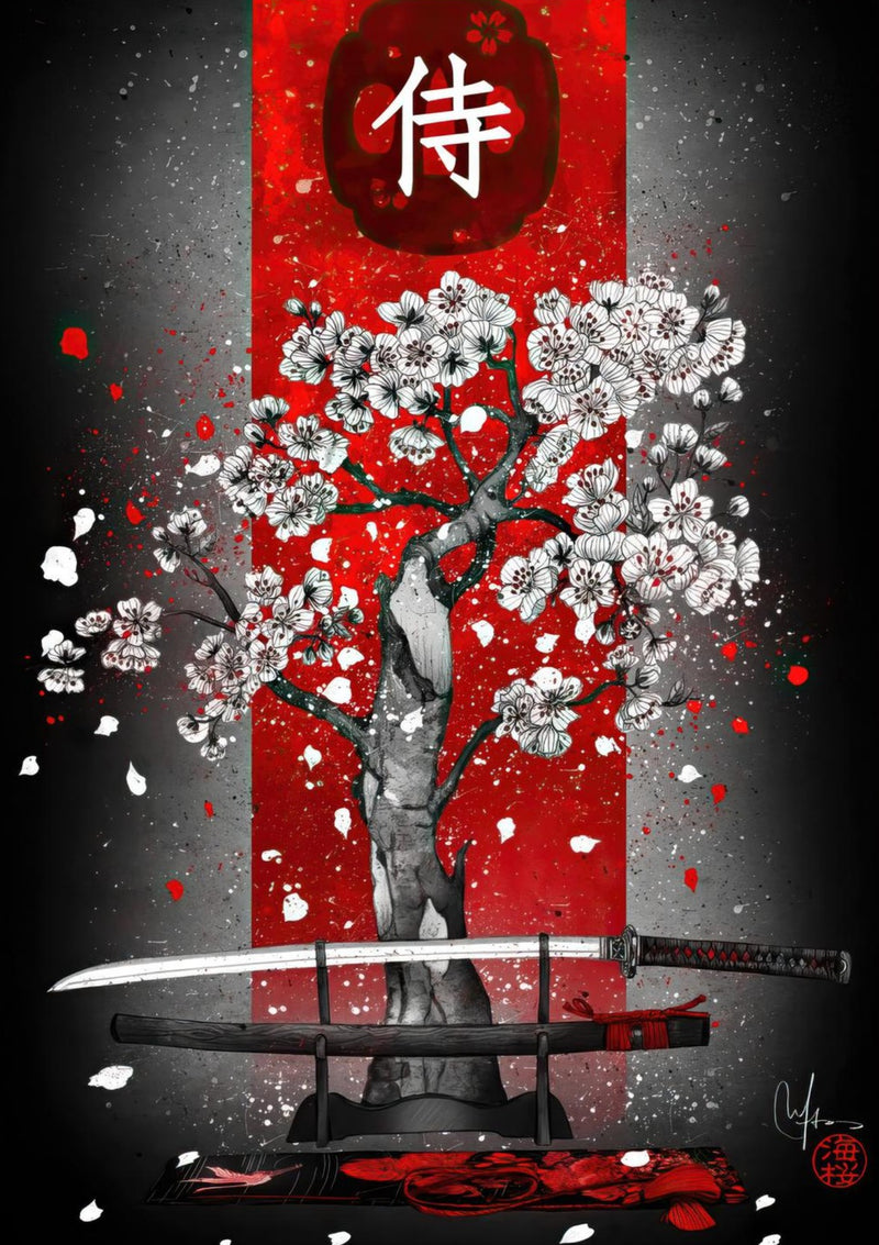 Cherry Blossoms & Katana
