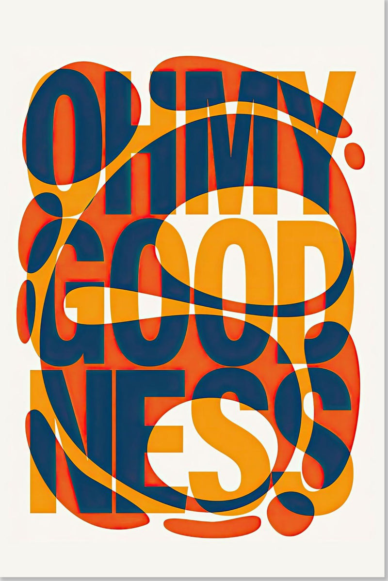 Åh min Gud Abstrakt Typografi