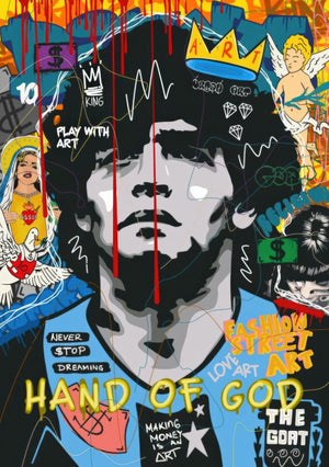 Diego Maradona Vintage Pop Art