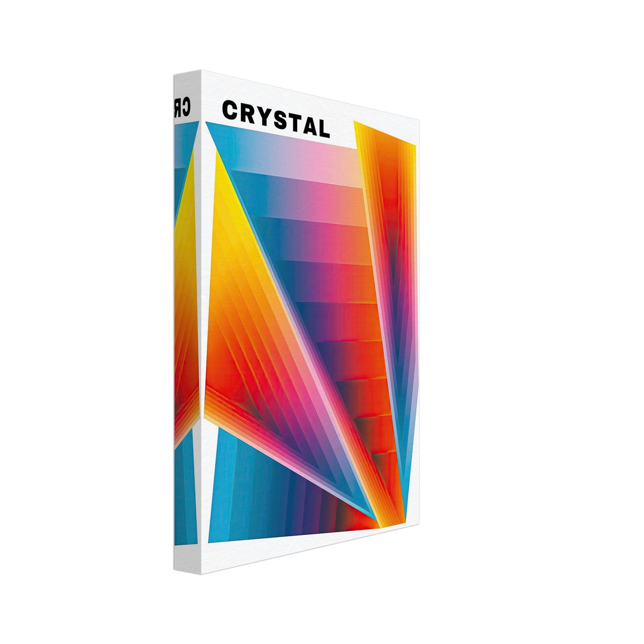 Crystal Abstract Art Canvas Print featuring vibrant geometric shapes and colors in a modern design.