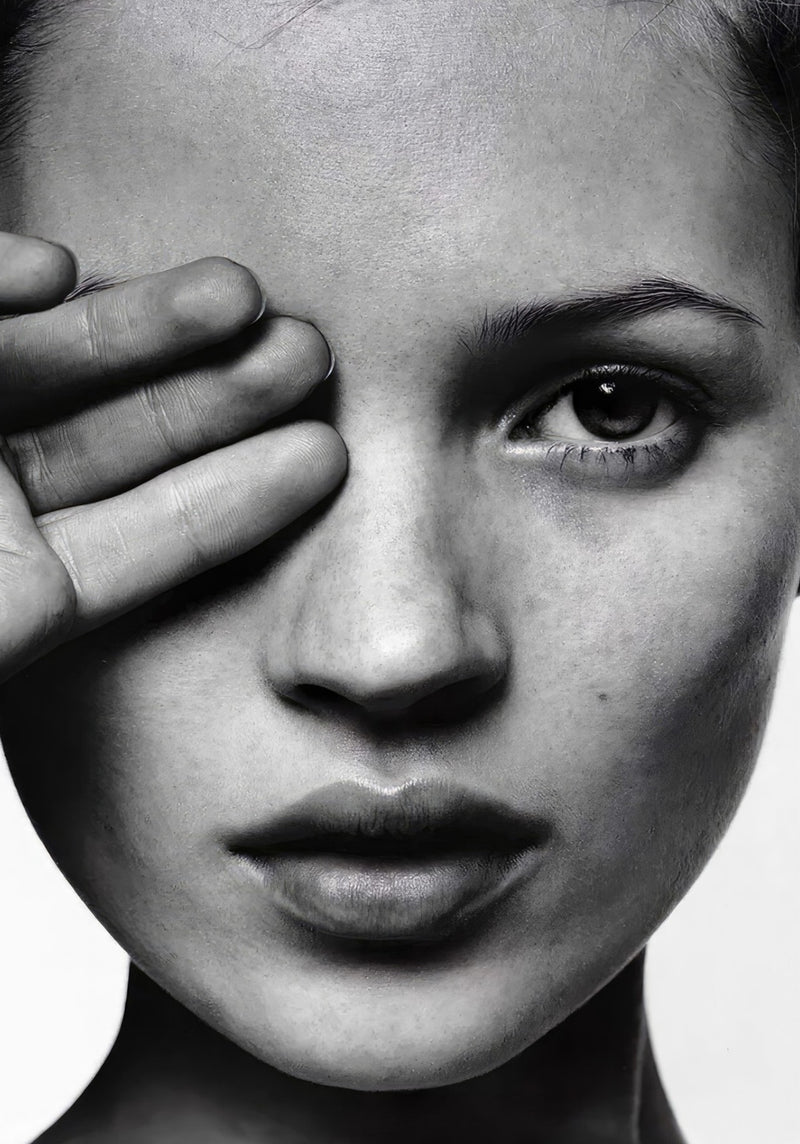 Kate Moss Schwarz-Weiß-Fotografie