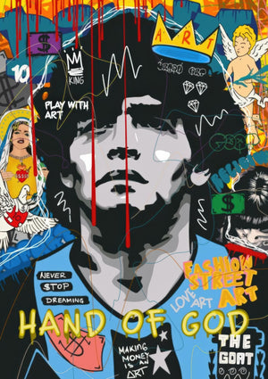 Diego Maradona Arte Pop Vintage