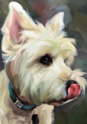 Westie Dog Painting