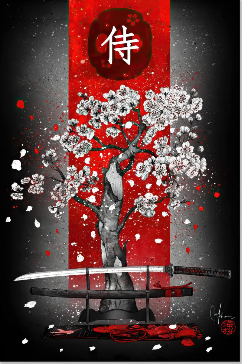 Kirsebærblomster & Katana