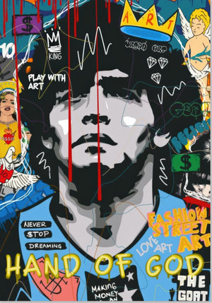 Diego Maradona Vintage Pop Art