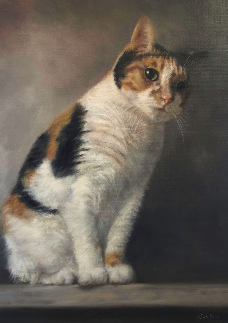 Realistic Cat Portrait Painting