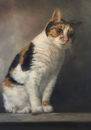 Realistisches Katzenporträtgemälde