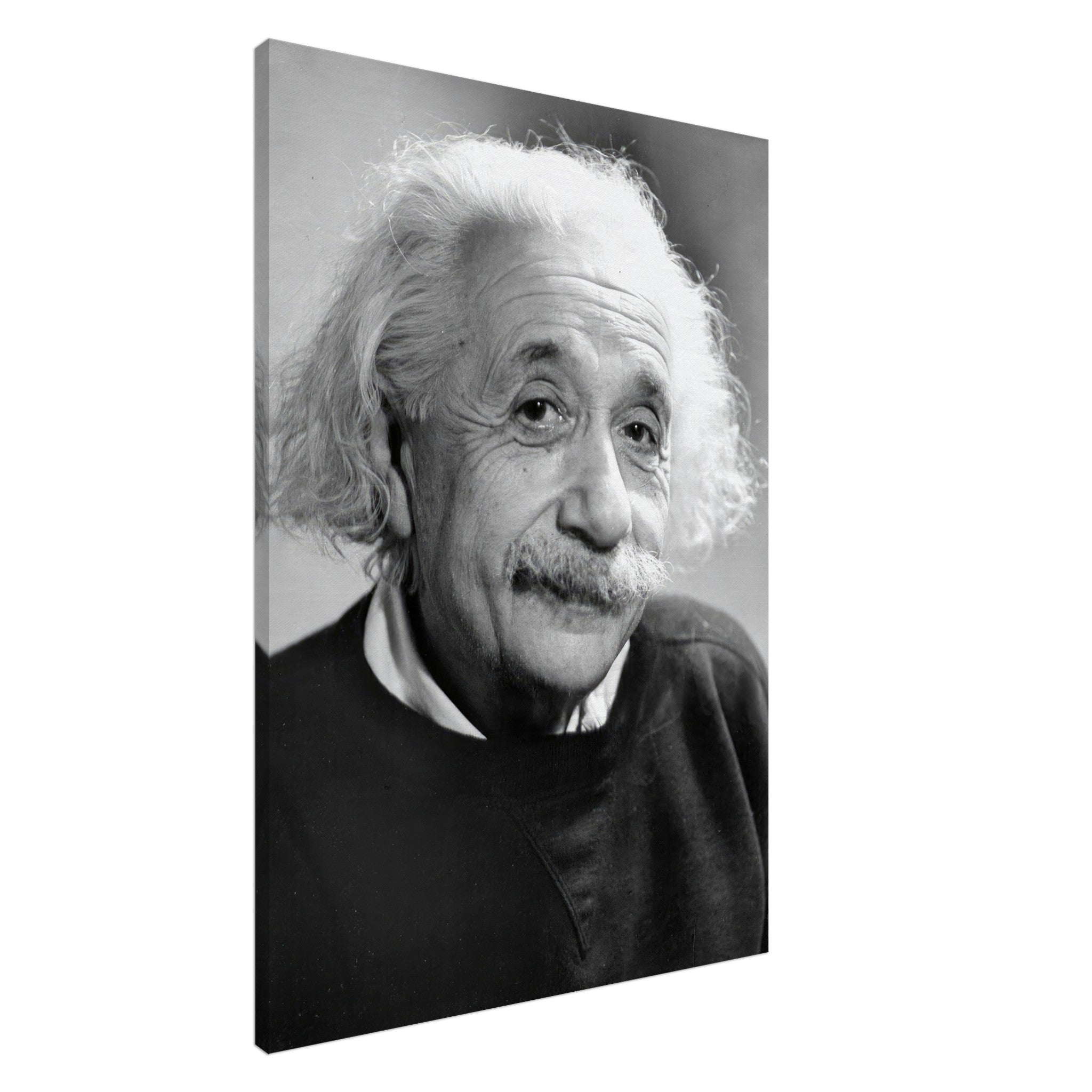 Albert Einstein 1946 black and white canvas print showcasing the iconic physicist's thoughtful expression.