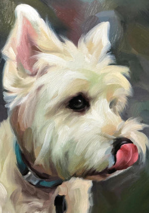 Westie Dog Painting