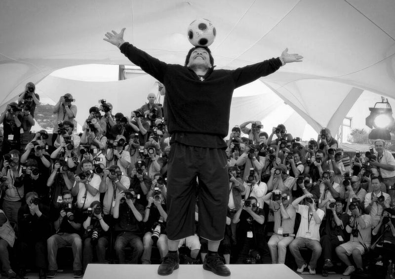 Diego Maradona Cannes (2008) - Schwarzweißfotografie