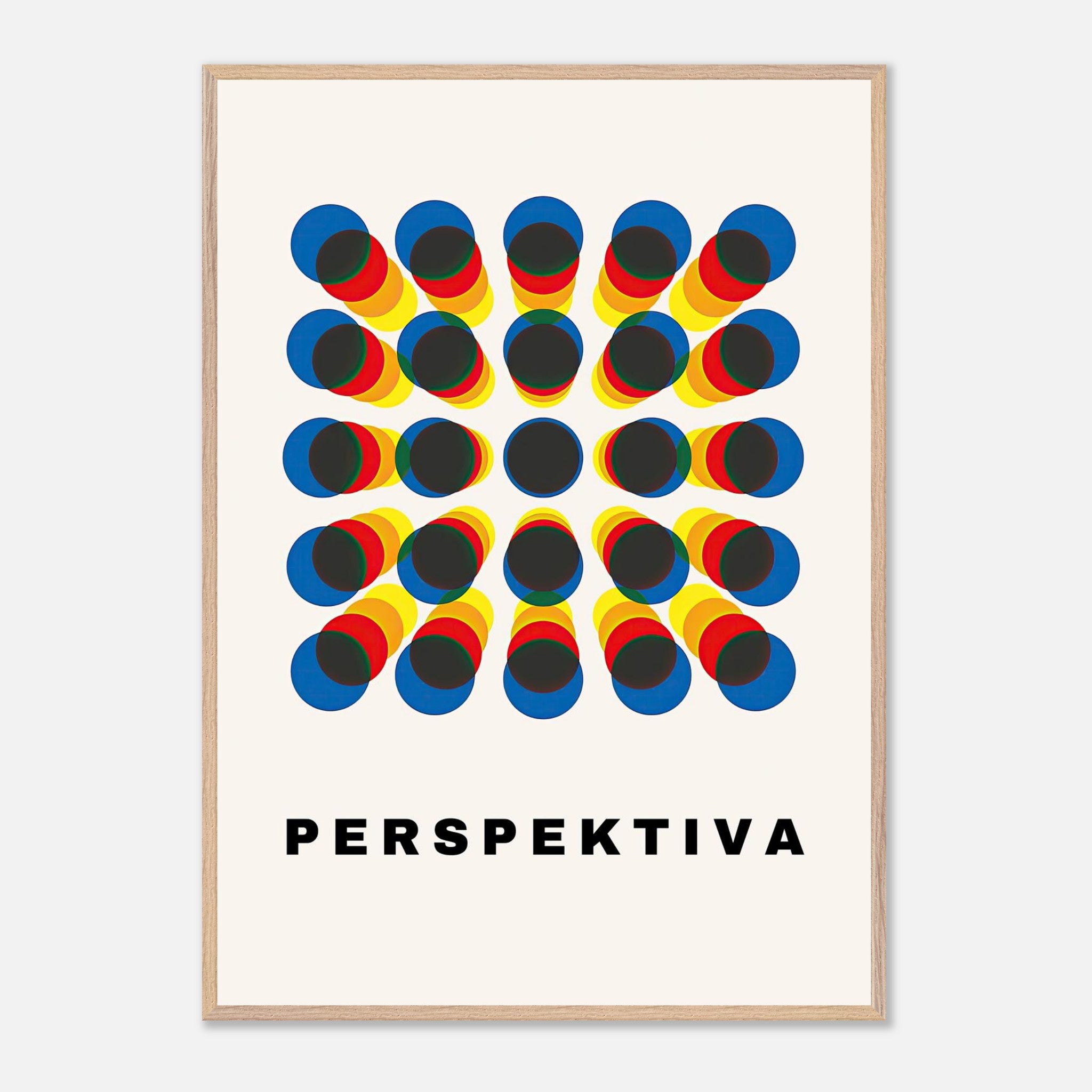 Perspective Abstract Art featuring bold colors and geometric patterns, creating an optical illusion effect.