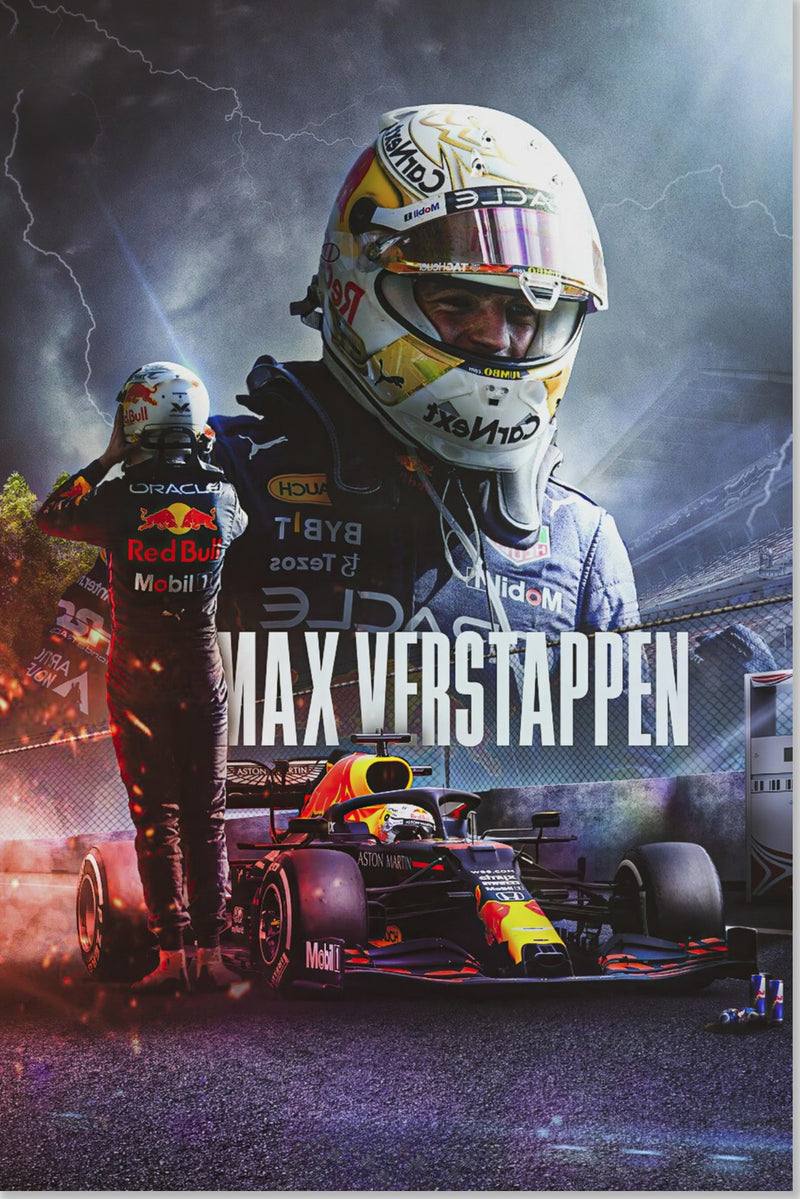 Impresión en metal de Max Verstappen RedBull Racing