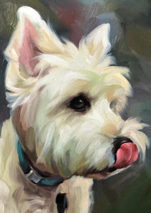 Westie Dog Painting