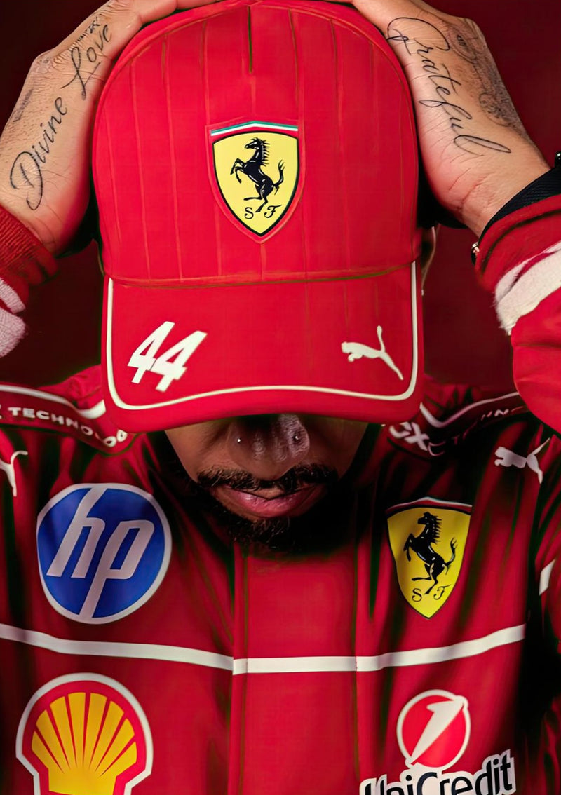 Lewis Hamilton - 44 Rote Ferrari Mütze