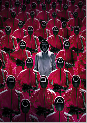 Póster de los guardias del juego del calamar