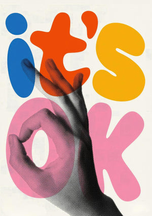 Es ist in Ordnung - Retro Abstrakte Pop-Art