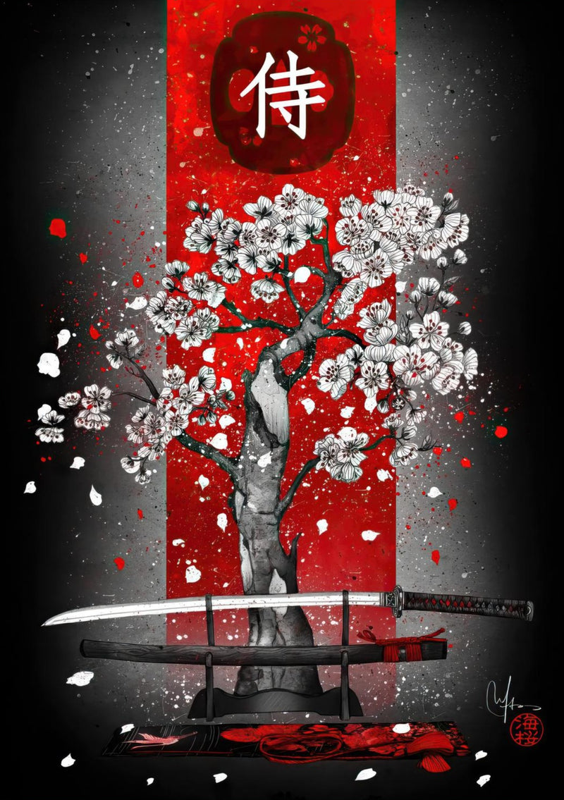 Cherry Blossoms & Katana