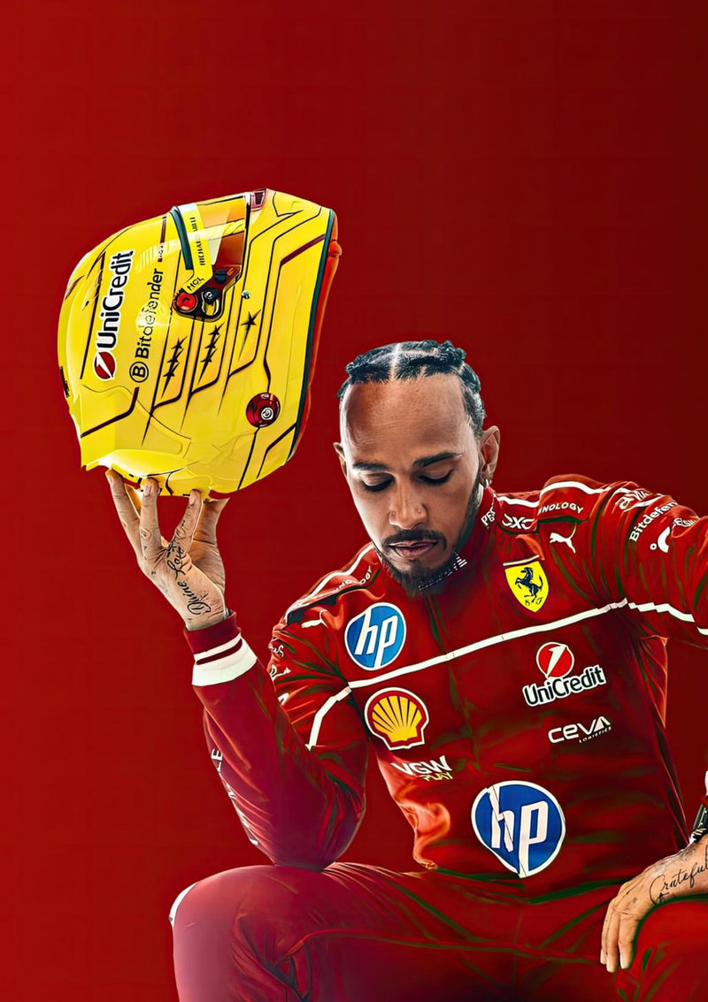 Lewis Hamilton Ferrari Helm (2025)