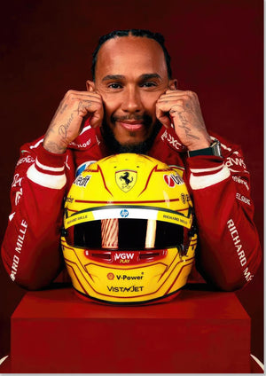 Lewis Hamilton Casque Jaune (2025)