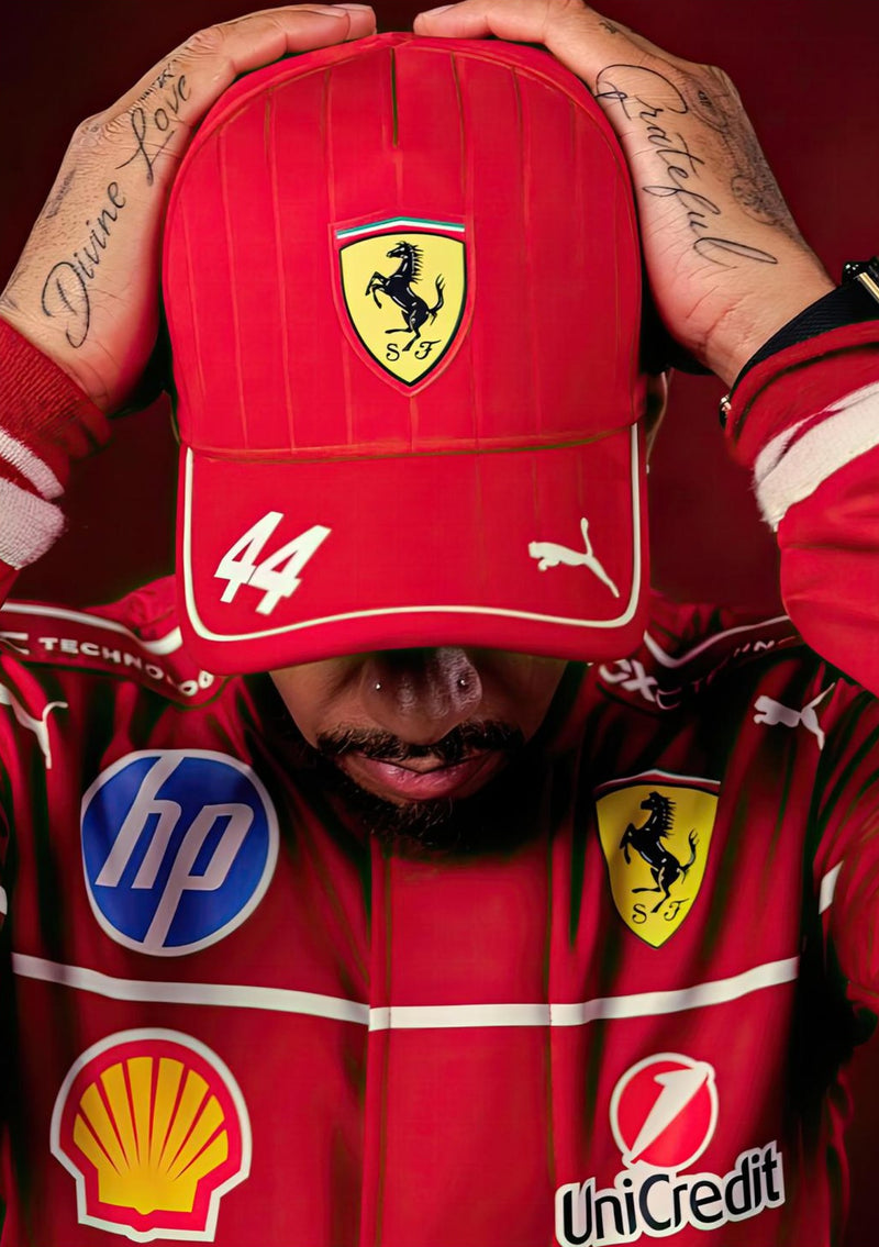 Lewis Hamilton - 44 Rote Ferrari Mütze