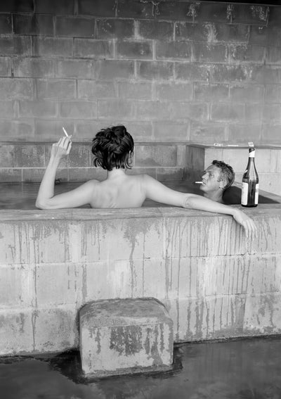Steve McQueen and Wife - Black and White Photography