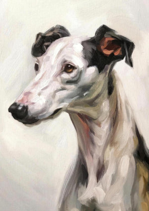 Greyhound Hund Gemälde