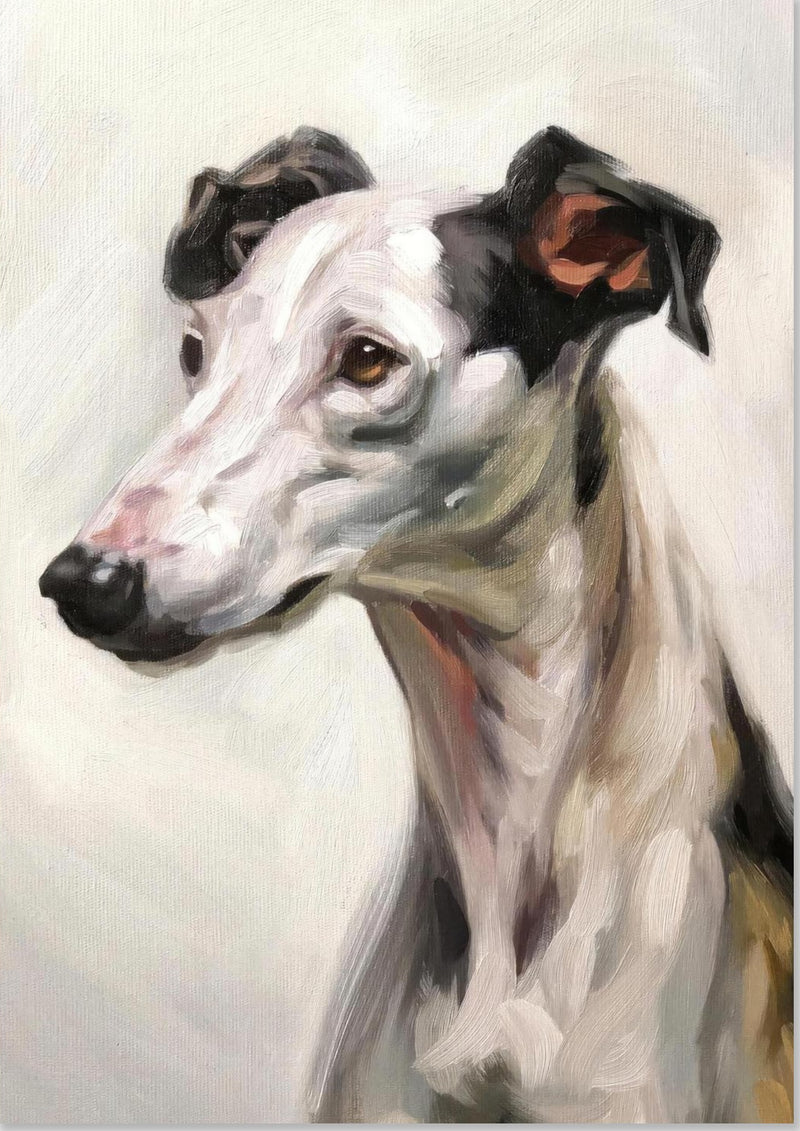 Greyhound Hund Gemälde