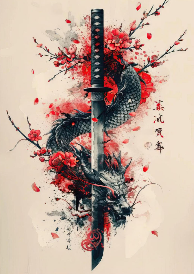 Dragon Samurai Sword Katana