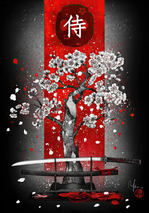Cherry Blossoms & Katana