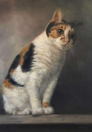 Peinture de portrait de chat réaliste