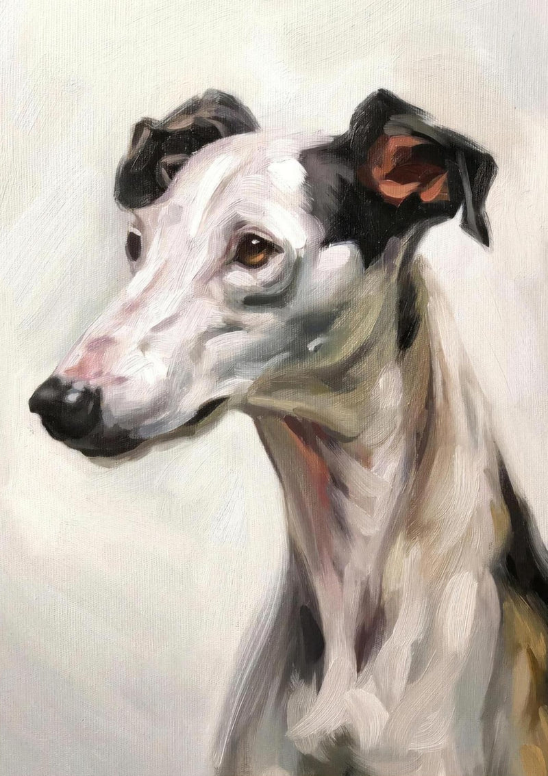Greyhound Hund Gemälde