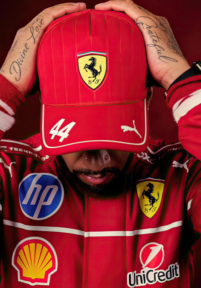 Lewis Hamilton - 44 Rote Ferrari Mütze